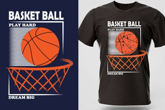 Basketball Sports T-shirt Design for Web and Editorial Use