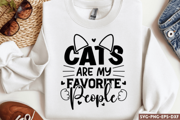 Cats Are My Favorite People SVG for Crafts and Graphics