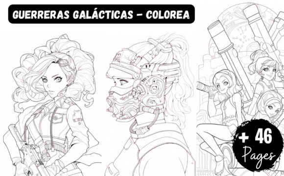 GUERRERAS GALÁCTICAS - COLOREA Graphics for Crafting
