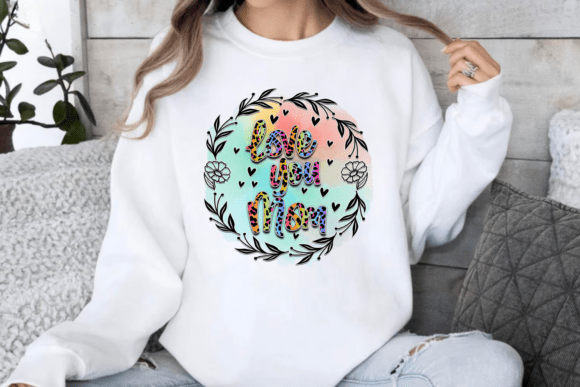Love You Mom PNG for Crafts and Graphics