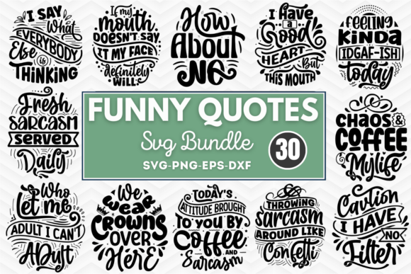 Sarcastic SVG Bundle for Crafts and Graphics
