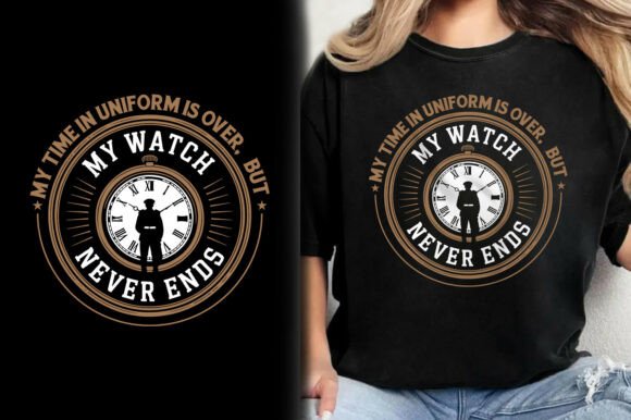 Veteran Uniform Watch Never Ends T-shirt