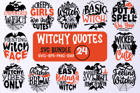 Witch Quote SVG Bundle for Local Business Branding